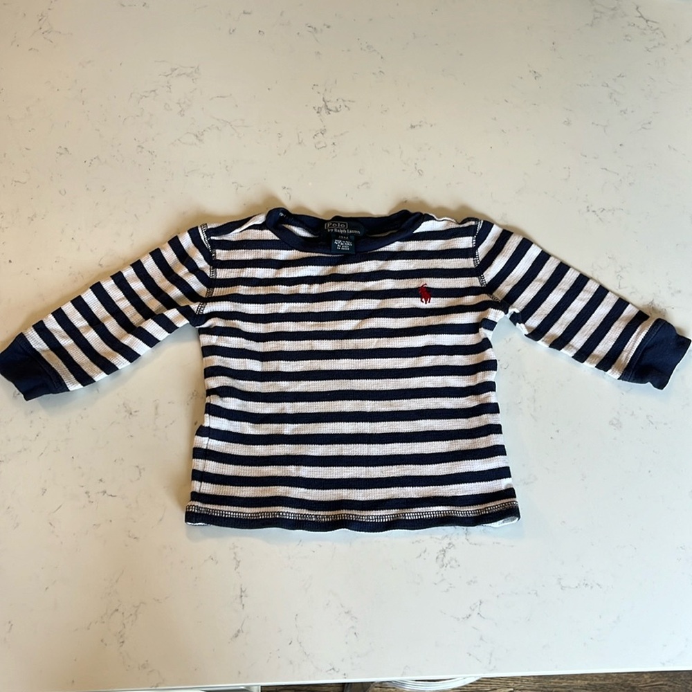 Waffle Knits Striped Polo Shirt